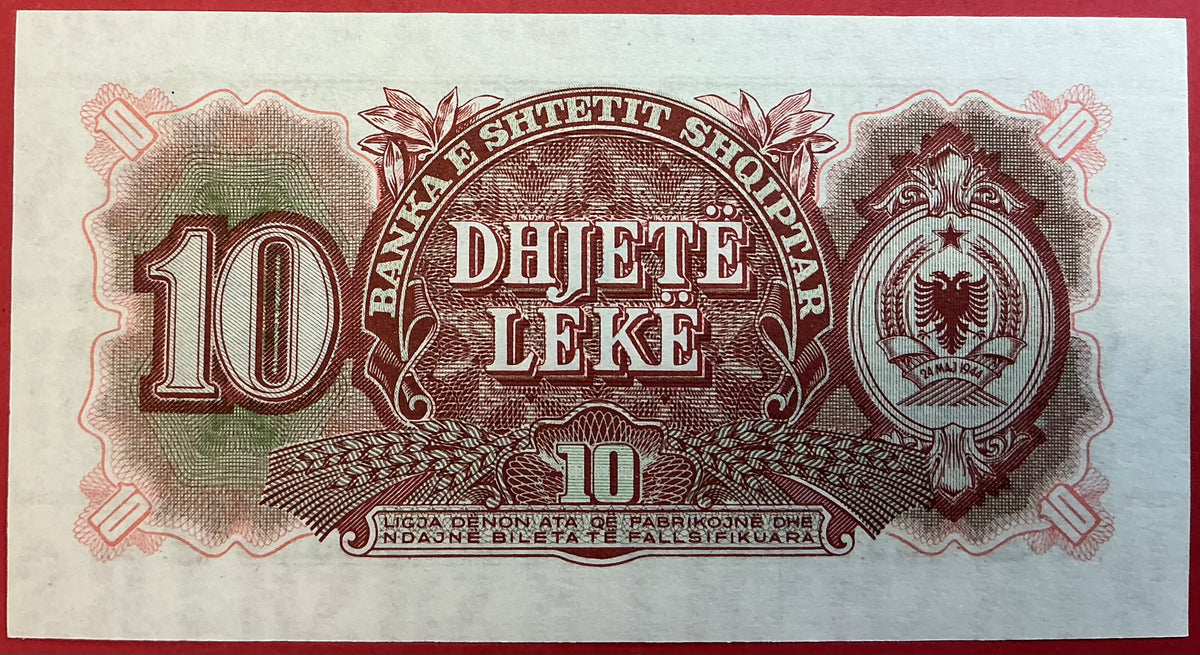 Albania - 10 Lekë 1957 P#28a Kvalitet 0