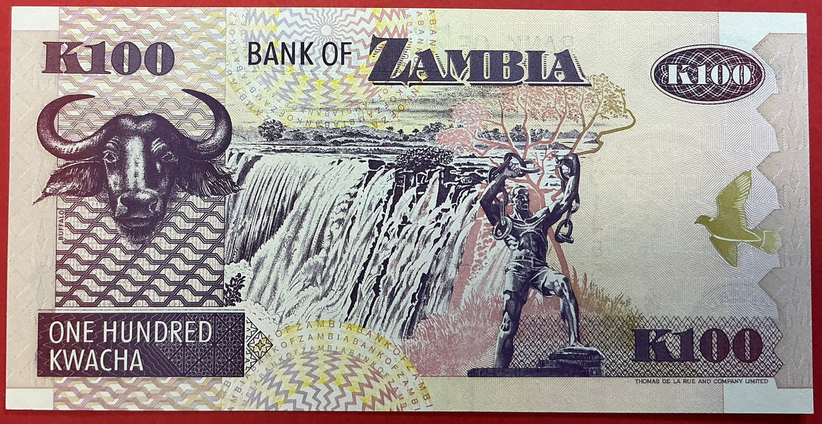 Zambia - 100 Kwacha 1992 P#38a Kvalitet 0