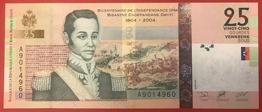 Haiti - 25 Gourdes 2004 P#273a Kvalitet 0