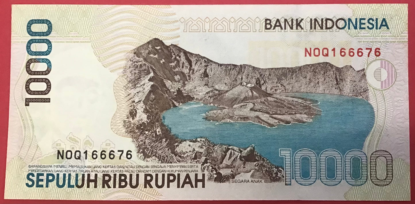 Indonesia - 10.000 Rupiah 1998/2001 P#137d Kvalitet 0