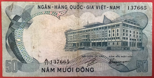 South Vietnam - 50 Dông (1972) P#30a Kvalitet 1