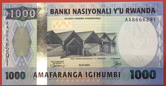 Rwanda - 1000 Francs 01.07.2004 P#31 Kvalitet 0
