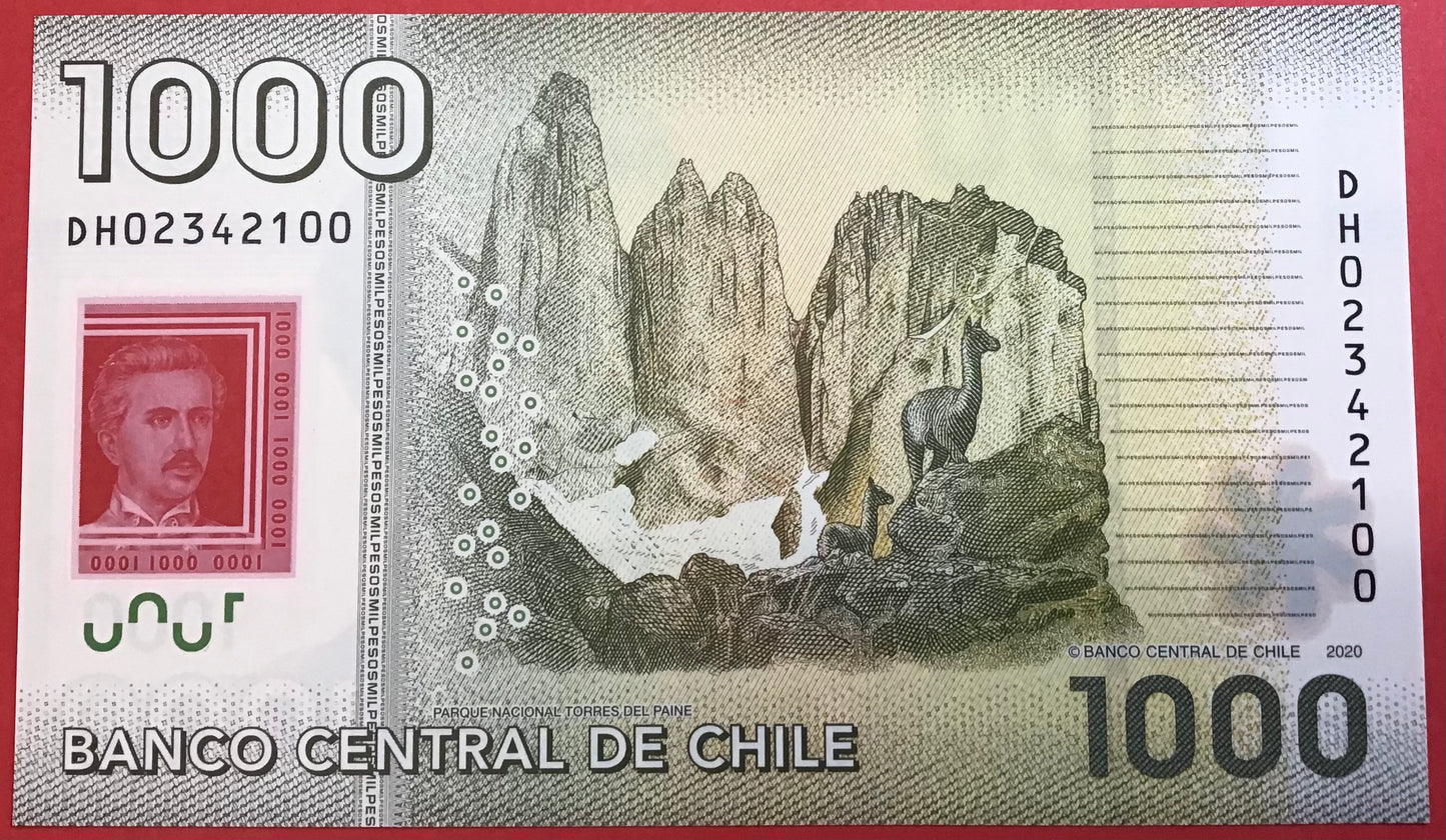 Chile - 1000 Pesos 2020 P# Kvalitet 0