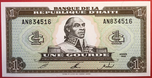 Haiti -1 Gourde 1992 P#259a Kvalitet 0