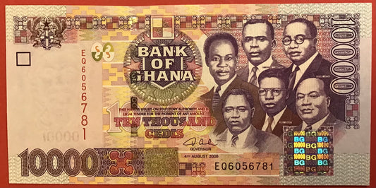 Ghana - 10.000 Cedis 4.8.2006 P#35c Kvalitet 0