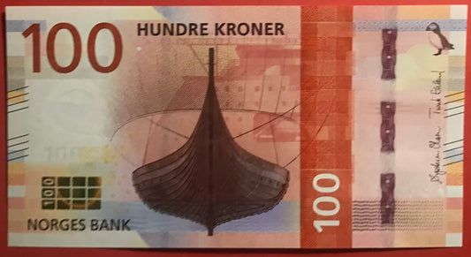 Norway - 100 Kroner 2016 P#54 Kvalitet 0