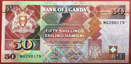 Uganda - 50 Shillings 1996 P#30c Kvalitet 1+