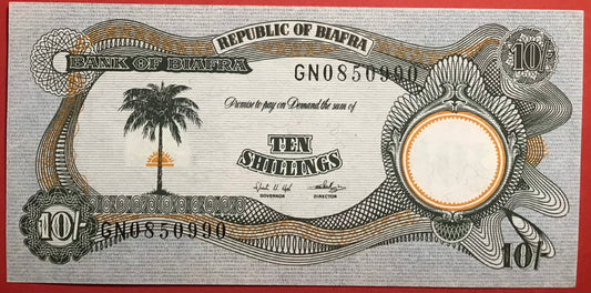 Biafra - 10 Shillings (1968-69) P#4 Kvalitet 0