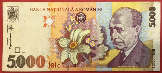 Romania - 5000 Lei 1998 P#107a Kvalitet 1+
