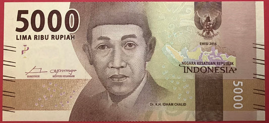 Indonesia - 5000 Rupiah 2016 P#156a Kvalitet 0