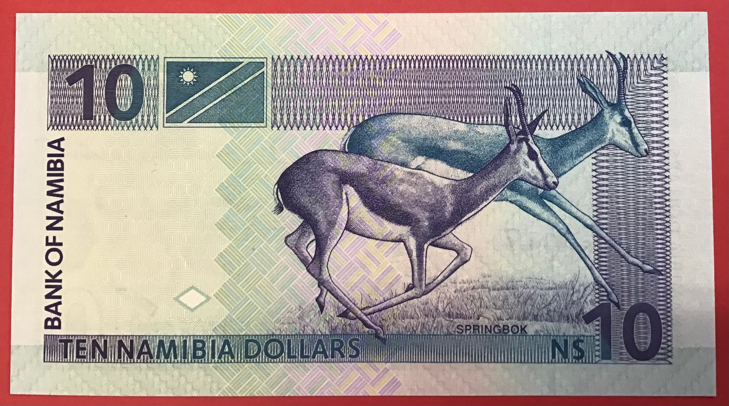 Namibia - 10 Namibia Dollars (2001) P#4b Kvalitet 0