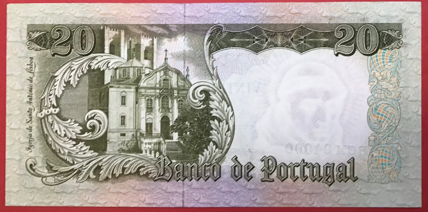 Portugal - 20 Escudos 26.5.1964 P#167b Kvalitet 0