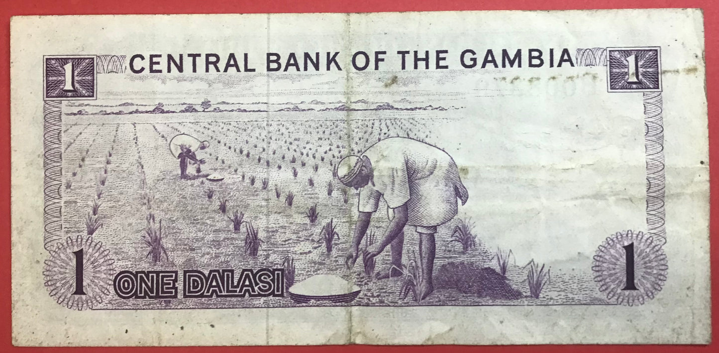 Gambia - 1 Dalasi (1971-87) P#4a Kvalitet 1/1+