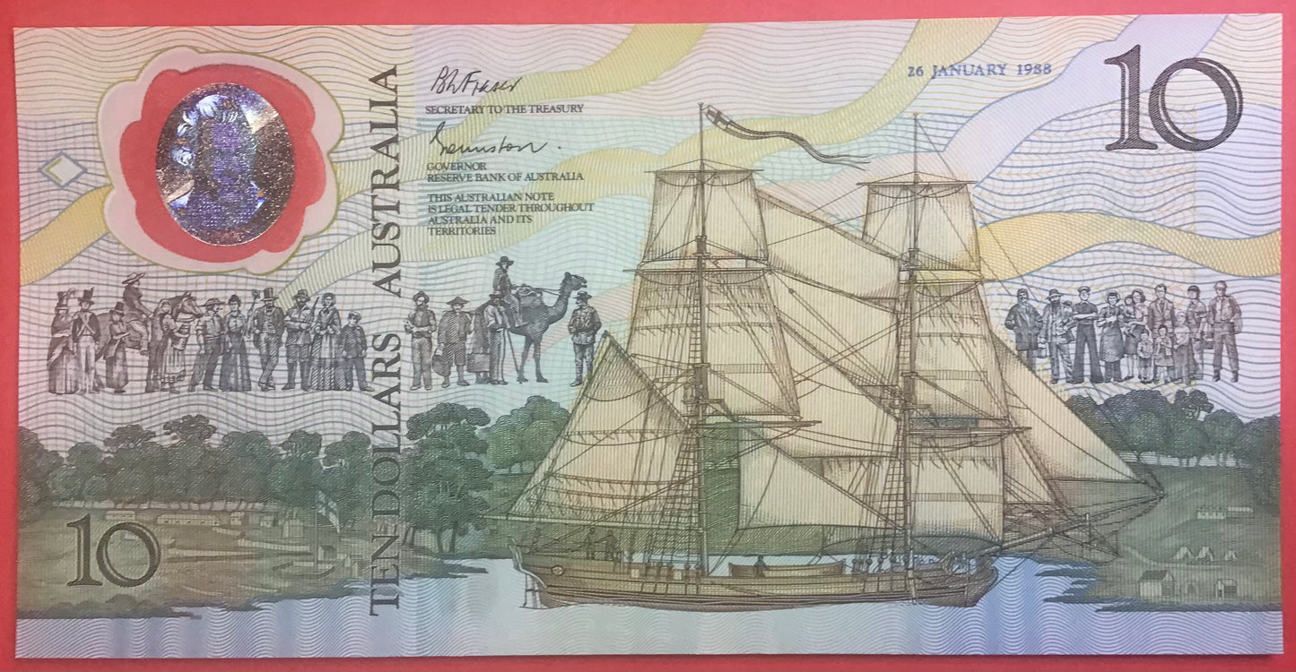 Australia - 10 Dollars 26.1.1988 P#49a Kvalitet 0