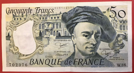 France - 50 Francs 1984 P#152b Kvalitet 1+