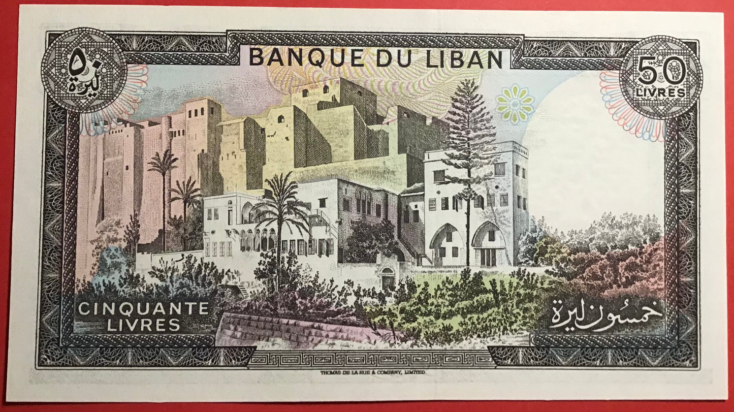 Lebanon 50 Livres 1988 P#65d Kvalitet 0