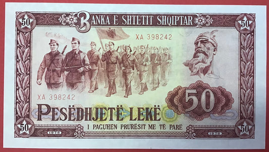 Albania - 50 Lekë 1976 P#45a Kvalitet 01/0