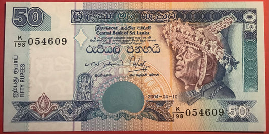 Sri Lanka - 50 Rupees 10.4.2004 P#110c Kvalitet 0