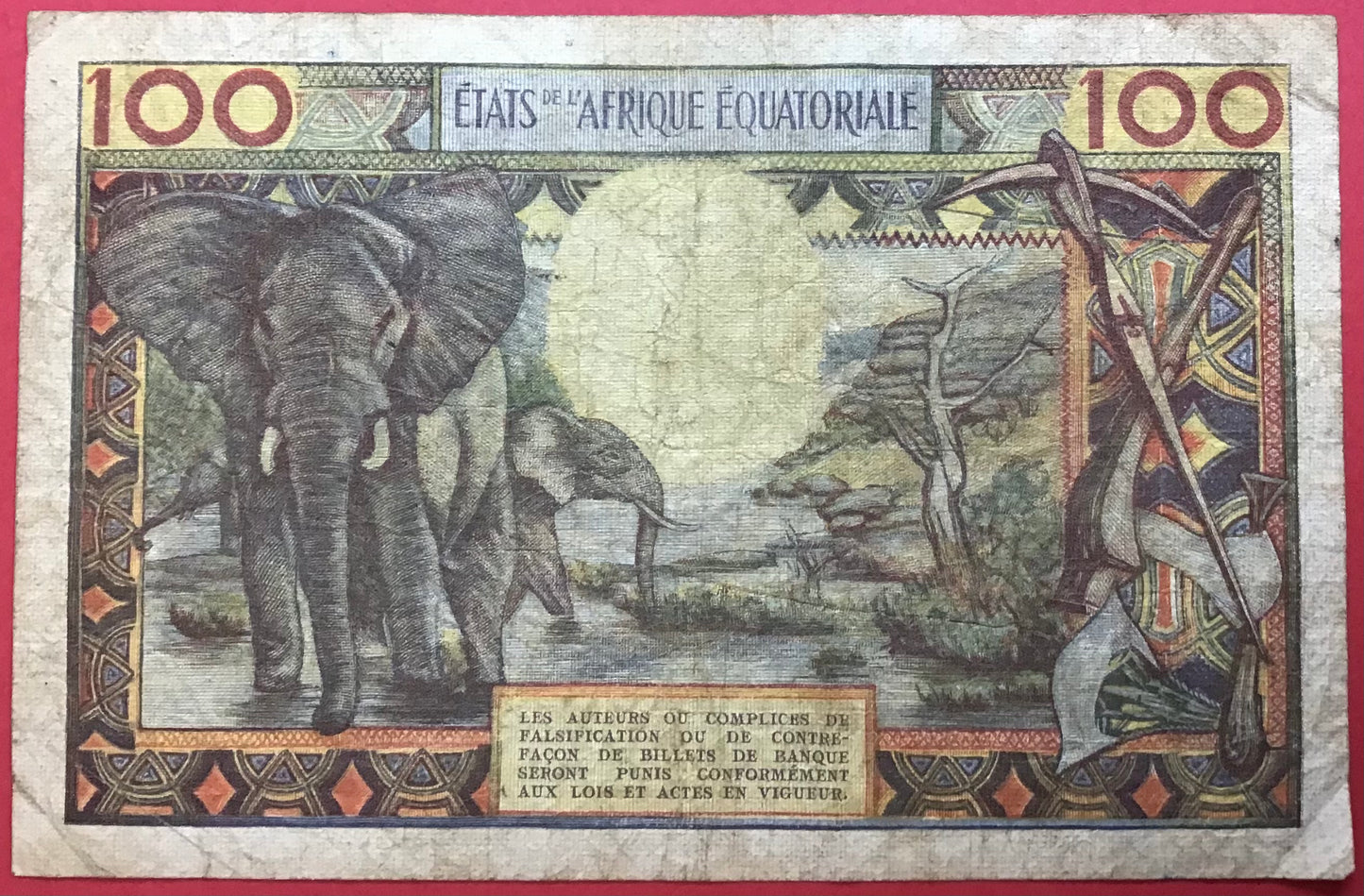 Equatorial African States - 100 Francs (1963) P#3c Kvalitet 1-/1