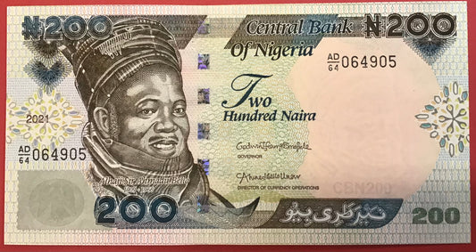 Nigeria - 200 Naira 2021 P#29 Kvalitet 0