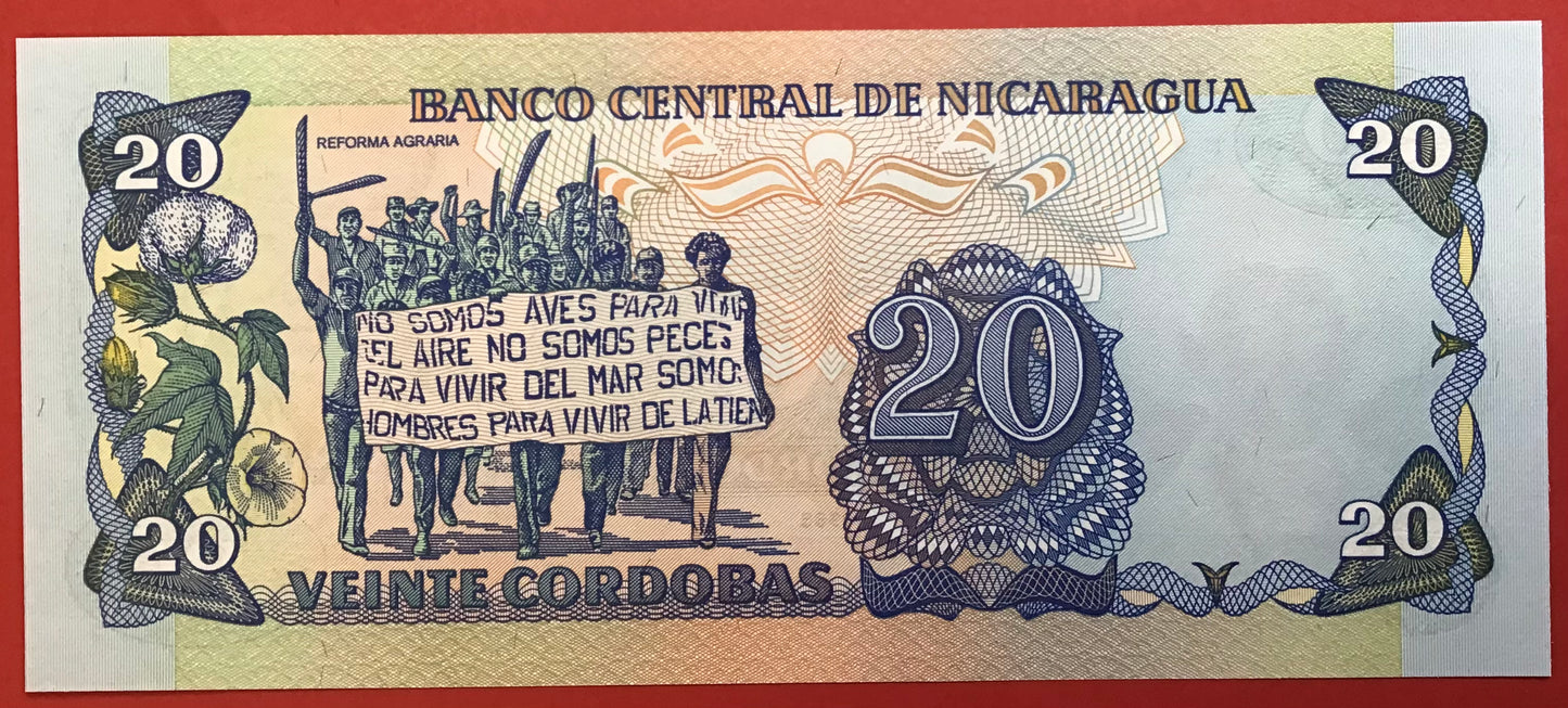 Nicaragua - 20 Córdobas 1985 P#152a Kvalitet 0