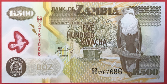 Zambia - 500 Kwacha 2005 P#43d Kvalitet 0