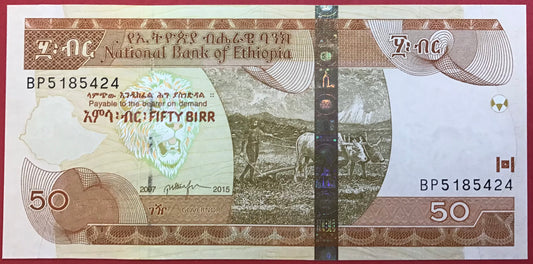 Ethiopia - 50 Birr 2015 P#51g Kvalitet 0