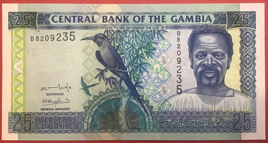 Gambia - 25 Dalasis (2001-05) P#27a Kvalitet 01