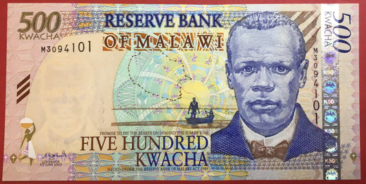 Malawi - 500 Kwacha 1.6.2003 P#48A Kvalitet 0