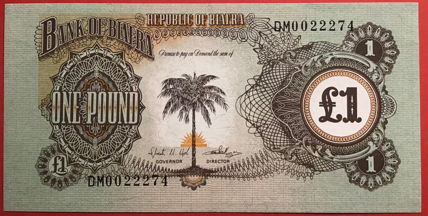 Biafra - 1 Pound (1968-69) P#5a Kvalitet 0