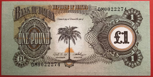 Biafra - 1 Pound (1968-69) P#5a Kvalitet 0