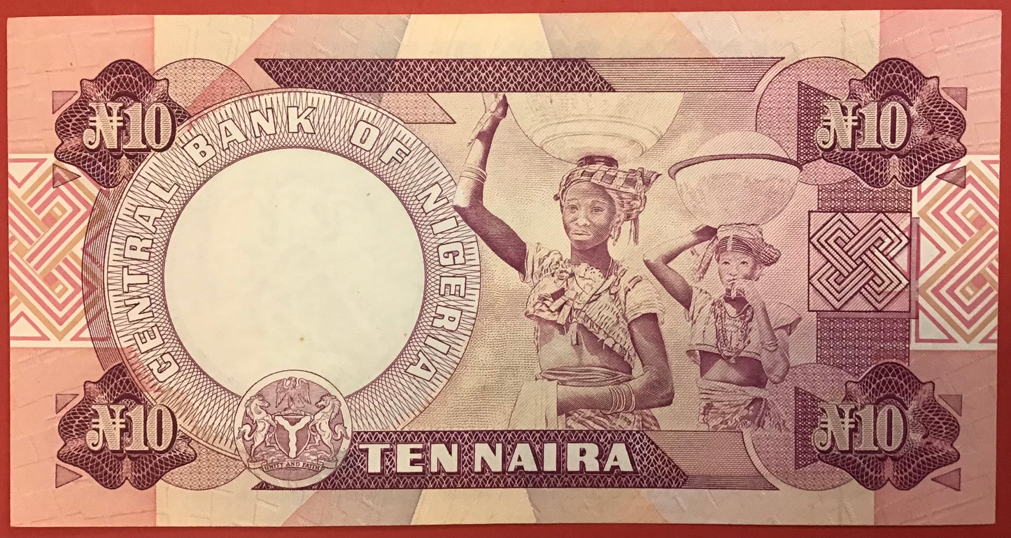 Nigeria - 10 Naira (1979-84) P#21c Kvalitet 0