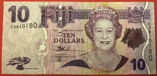 Fiji - 10 Dollars 2007 P#111a Kvalitet 1+