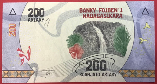 Madagascar - 200 Ariary 2017 P#98 Kvalitet 0