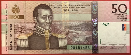 Haiti - 50 Gourdes 2014 P#274e Kvalitet 0