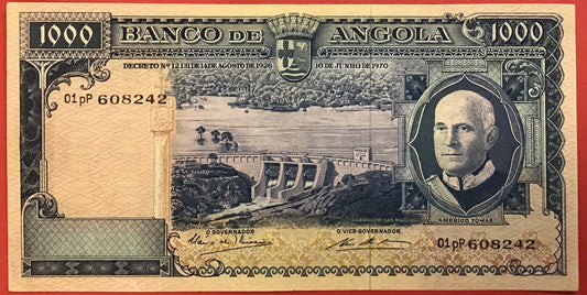 Angola - 1000 Escudos 10.6.1970 P#98 kvalitet 01