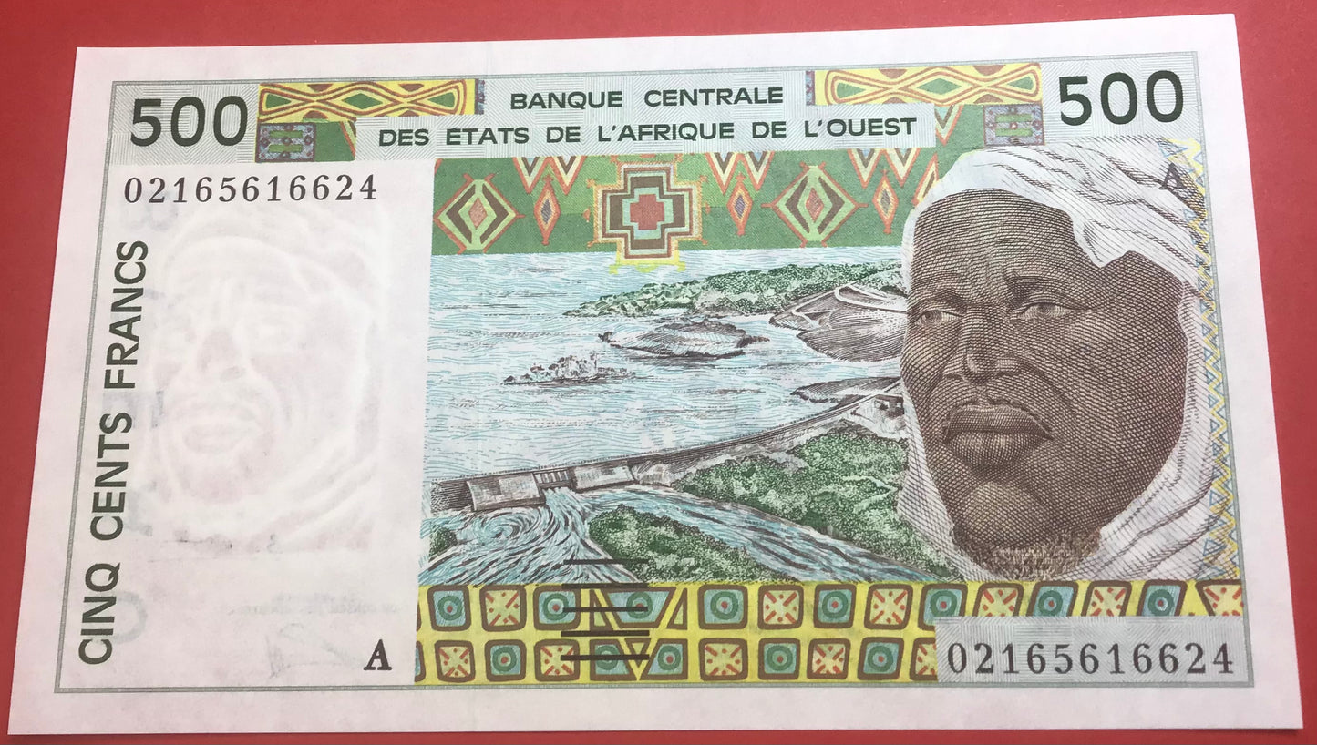 West African States/Cote D’Ivoire - 500 Francs 2002 P#110Am Kvalitet 0