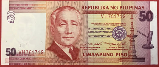 Philippines - 50 Piso 1999 P#183c Kvalitet 0
