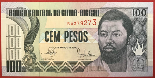 Guinea-Bissau - 100 Francs 1.3.1990 P#11 Kvalitet 0