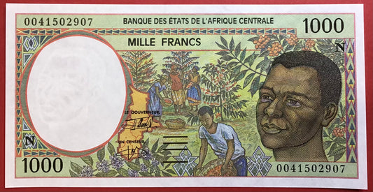 Central African Republic/Equatorial Guinea - 1000 Francs 2000 P#502Ng Kvalitet 0