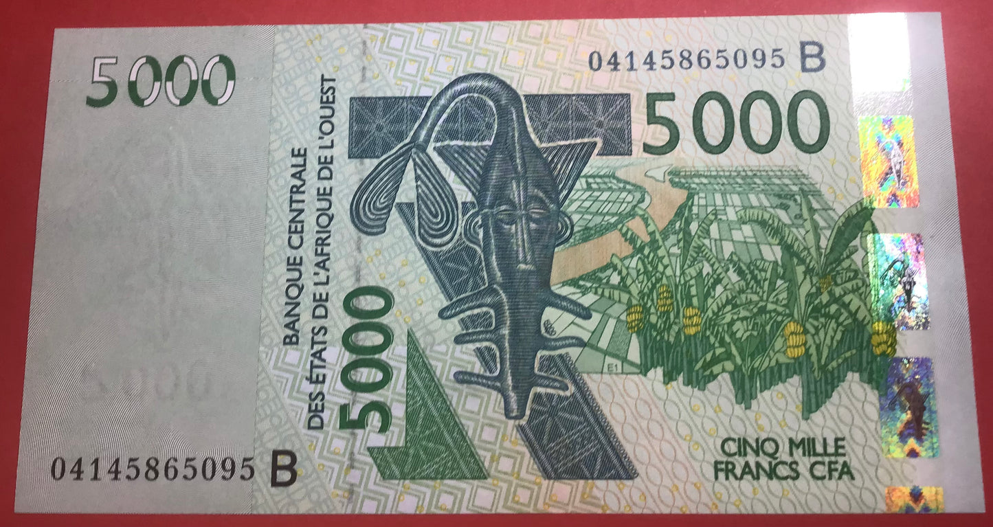 West African States/Benin - 5000 Francs 2004 P#217Bb Kvalitet 0