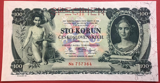 Czechoslovakia - 100 Korun 10.1.1931 P#23s Kvalitet 01