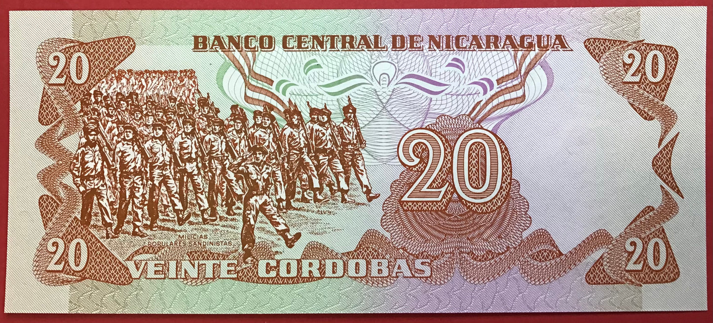 Nicaragua - 20 Córdobas 1979 P#135 Kvalitet 0