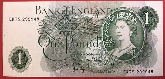 Great Britain - 1 Pound (1970-77) P#374g Kvalitet 1+