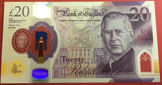 Great Britain - 20 Pounds 2023 P#W400 Kvalitet 0