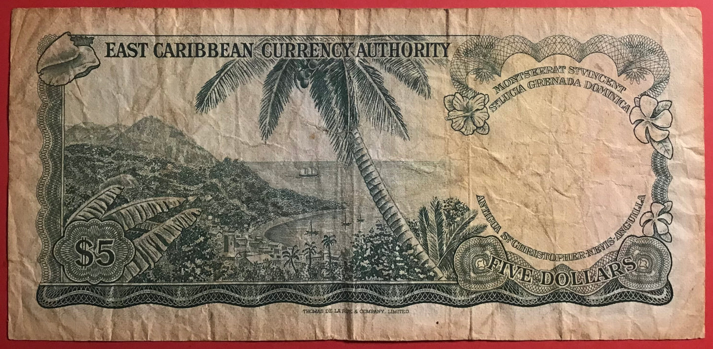 East Caribbean States - 5 Dollars (1965) P#14q Kvalitet 1-/1