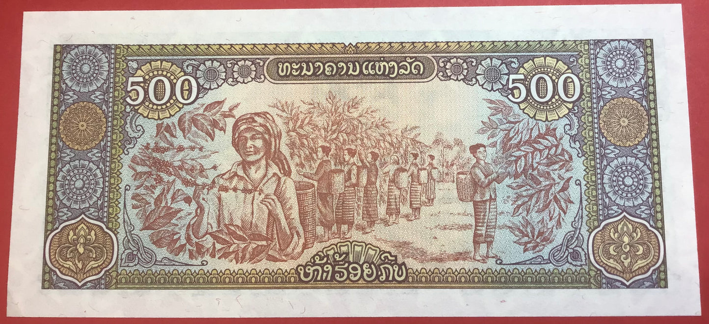 Lao - 500 Kip 1988 P#31a Kvalitet 01