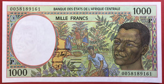 Central African Republic/Chad - 1000 Francs 2000 P#602Pg Kvalitet 0
