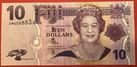 Fiji - 10 Dollars P#111b Kvalitet 0