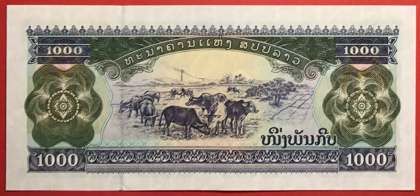 Lao - 1000 Kip 2003 P#32Ab Kvalitet 01